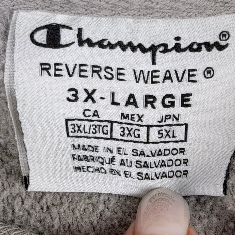 Champion Reverse Weave Portland Oregon Hoodie 3XL Grey Oversized Streetwear - Picture 6 of 12